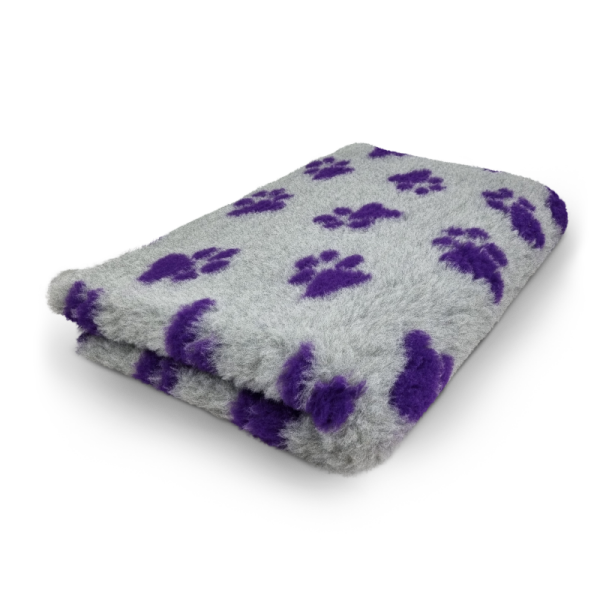 Vet Bed - 2 farbig Pfoten - Grau Violette 75x50cm