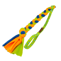Tug-E-Nuff - Bungee Handled Fleece Tug Grün