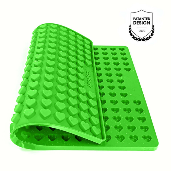 Herz Backmatte Mini (1,5cm) Gr&uuml;n