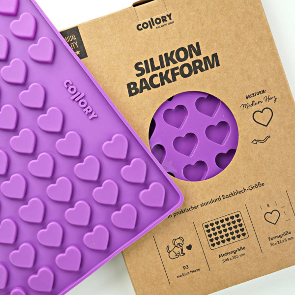 Herz Backmatte Medium (2,6cm) Lila