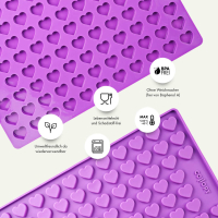 Herz Backmatte Medium (2,6cm) Lila