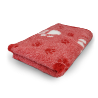 Vet Bed - 3 farbig Pfoten - Rot-Weiß-Rot