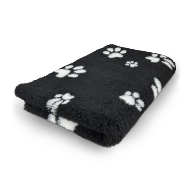 Vet Bed - 2 farbig Pfoten - Schwarz - Weiss