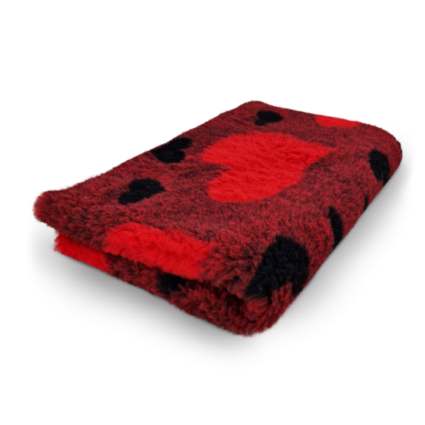 Vet Bed - 2 farbig Herz - Rot - Schwarz