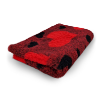 Vet Bed - 2 farbig Herz - Rot - Schwarz
