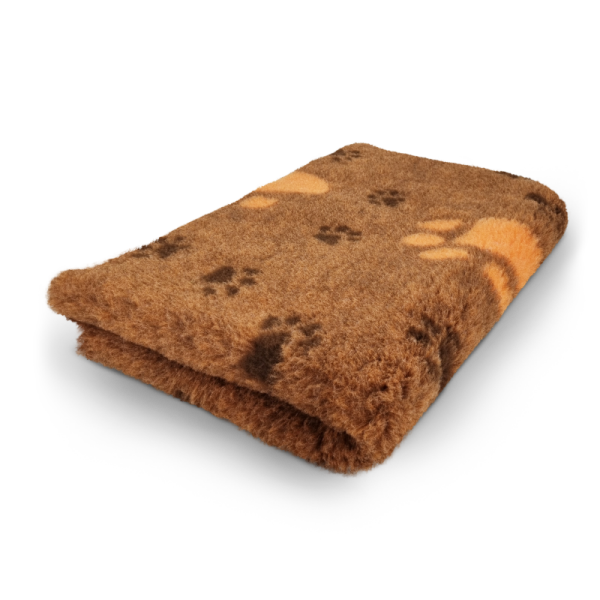Vet Bed - 3 farbig Pfoten groß/klein - Orange - Schwarz
