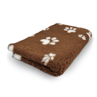 Vet Bed - 2 farbig Pfoten - Braun - Weiss