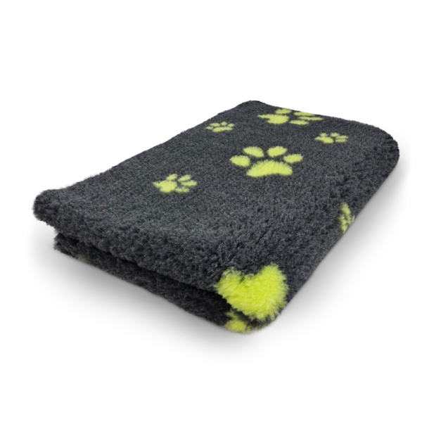 Vet Bed - 2 farbig Pfoten groß/klein - Anthrazit - Hellgrün