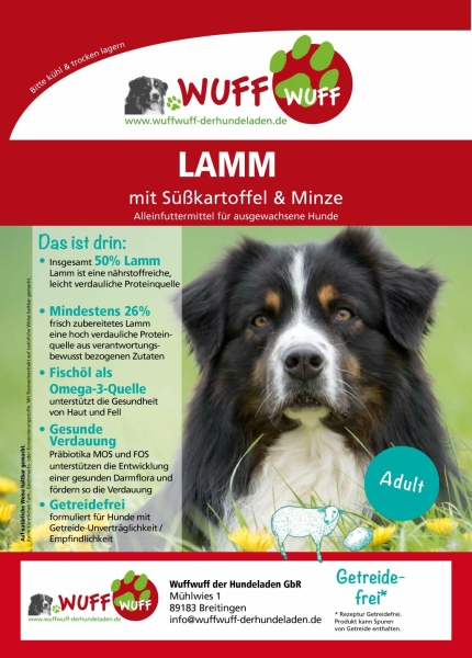 Adult Lamm mit Süßkartoffel und Minze